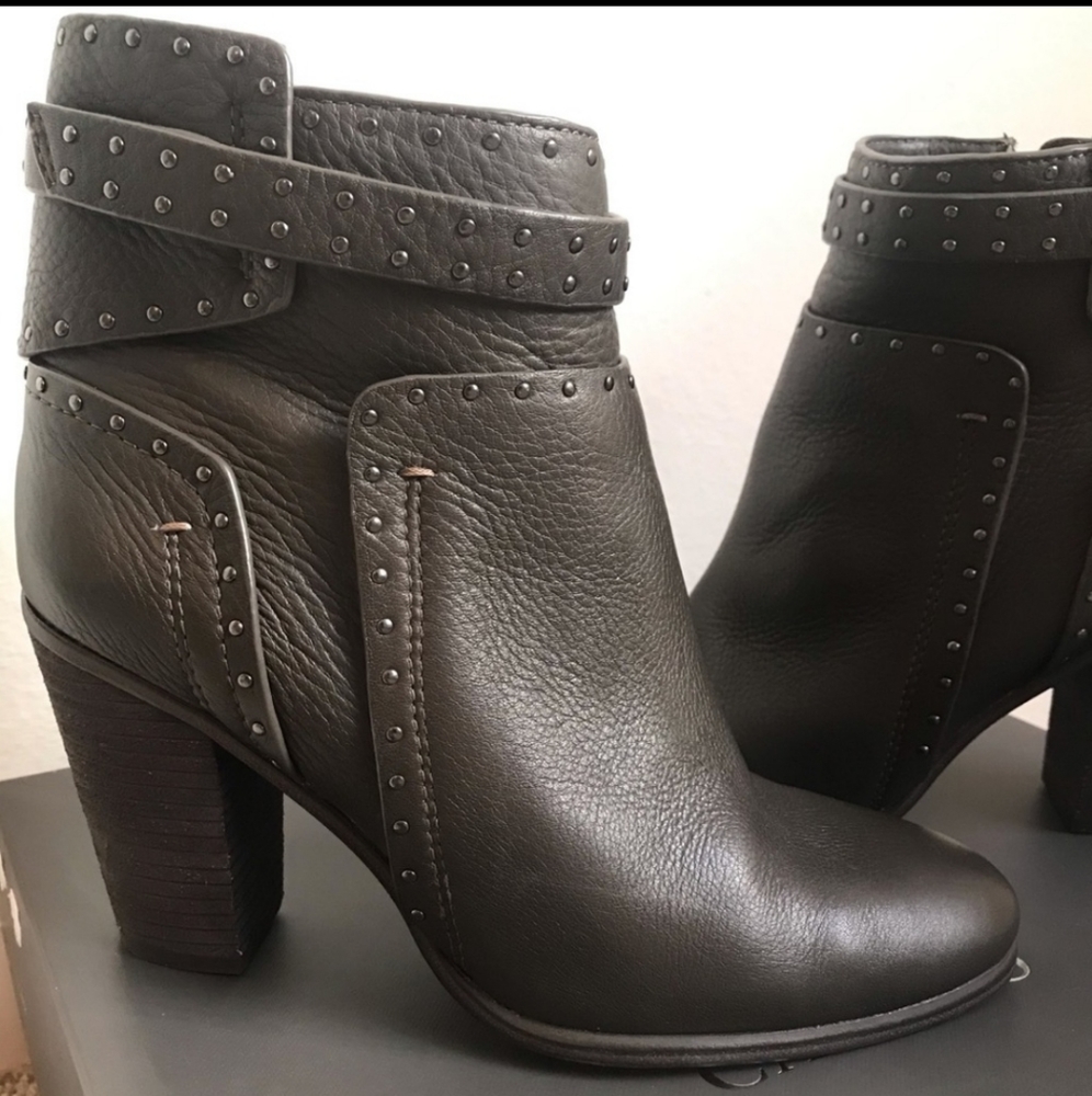 Vince Camuto leather studded boots